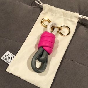 Loewe 'Tricolor Knot' Bag Charm Key Holder